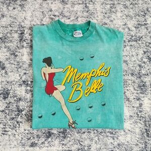 Vintage 80s Memphis Belle B-17F WWII tee shirt